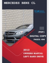 MERCEDES BENZ CL CLASS 2013 OWNERS MANUAL